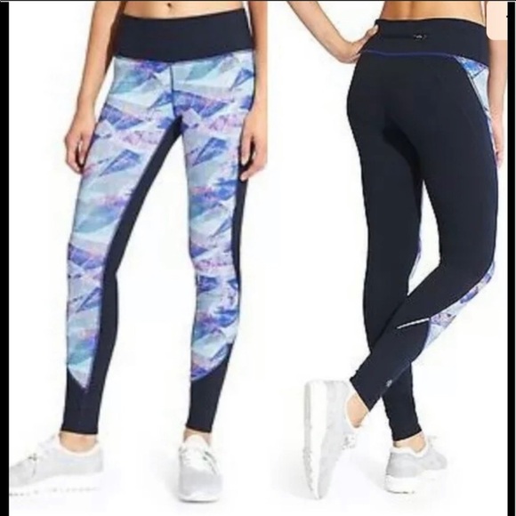 Athleta Navy Luminous Powder Peak Tight Leggings S - Picture 1 of 7